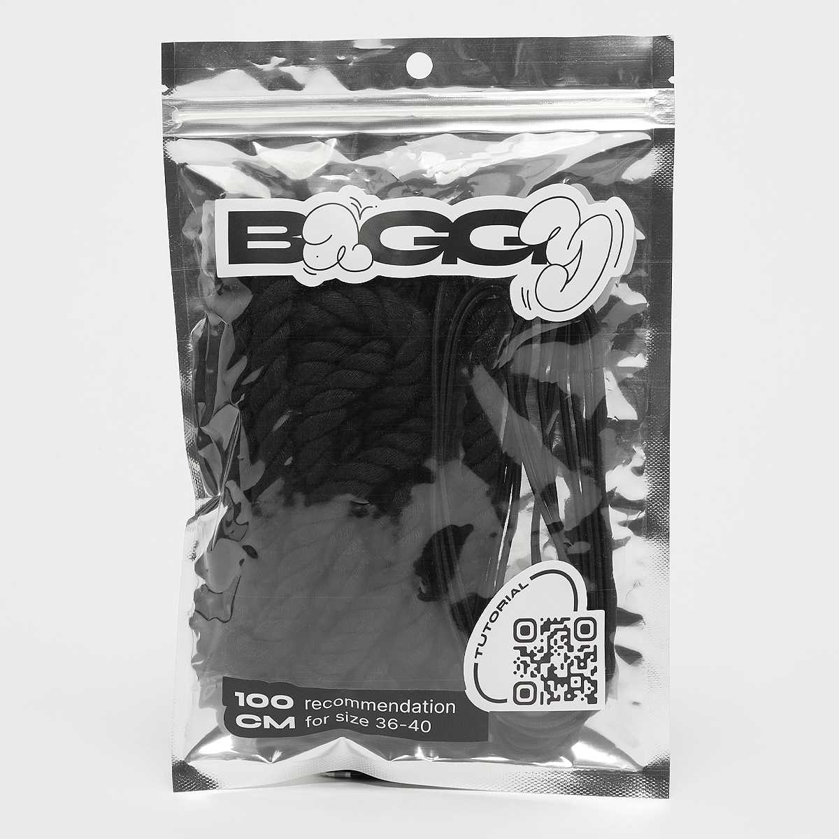 BAGGY, Rope Laces 10mm Set 100cm, black