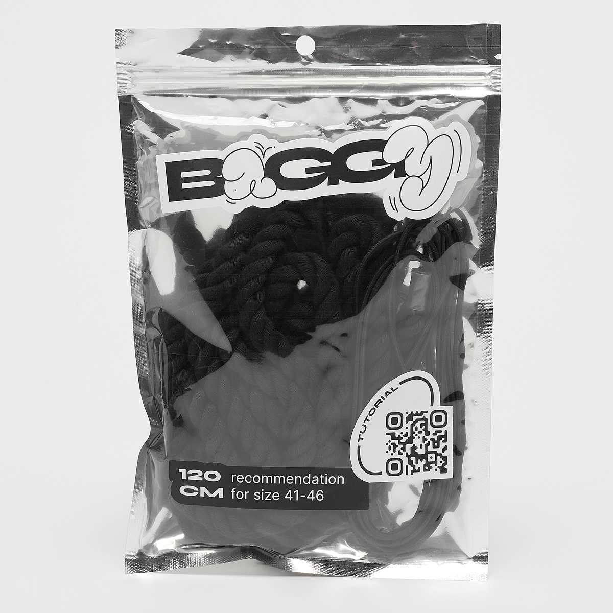 BAGGY, Rope Laces 10mm Set 120cm, black