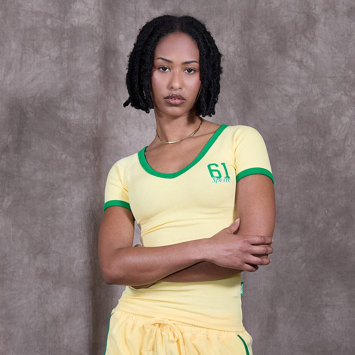 Selected, Sprite x SNIPES, Rib T-Shirt, yellow