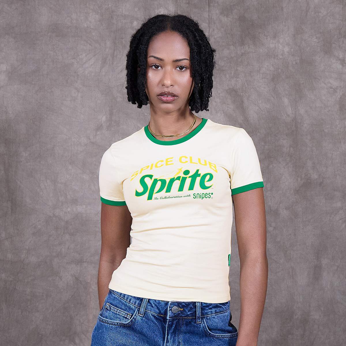 Sprite x SNIPES, Spice Club Baby Tee, beige