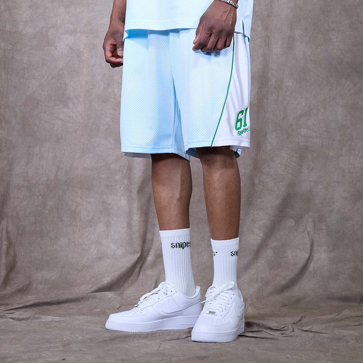 Sprite x SNIPES, Flame Mesh Shorts, blue