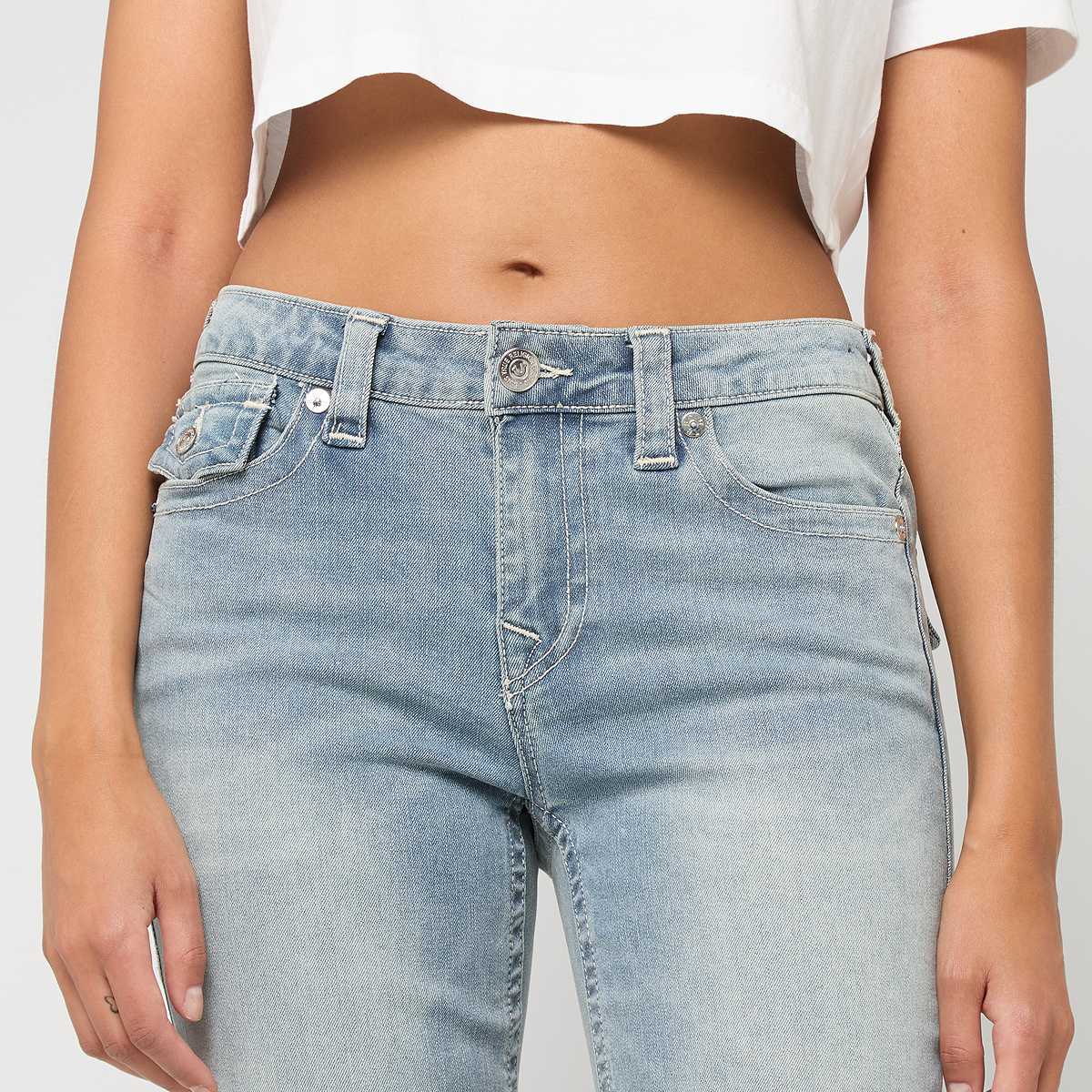 True Religion Joey Mr Flare Flap Women Broeken blauw Kleding