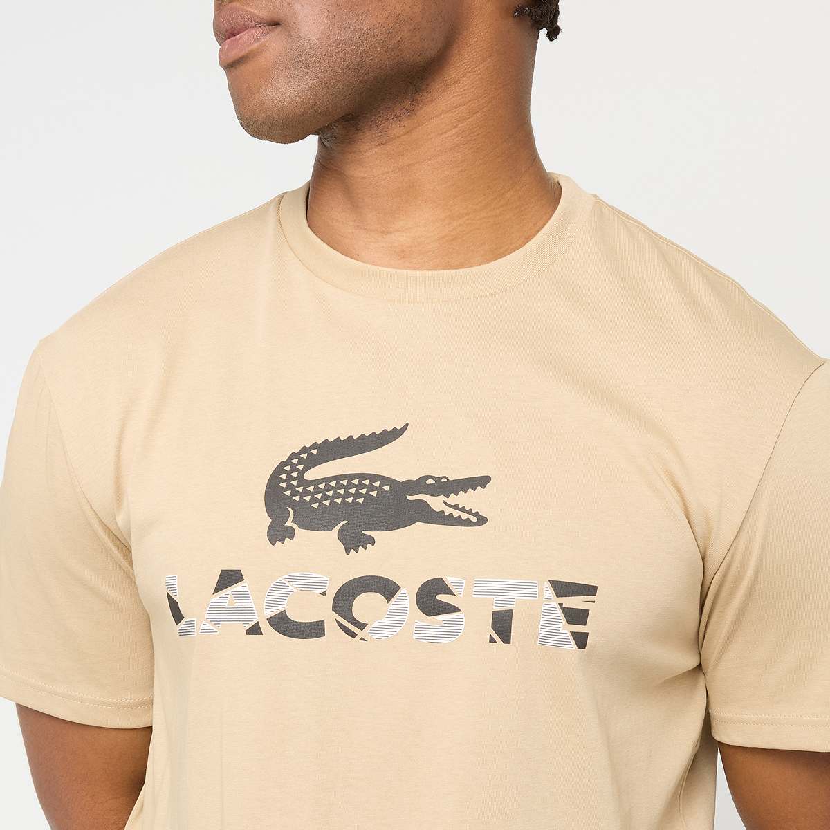 Lacoste T-Shirt Men T-Shirts & Polo's beige Maat S Kleding