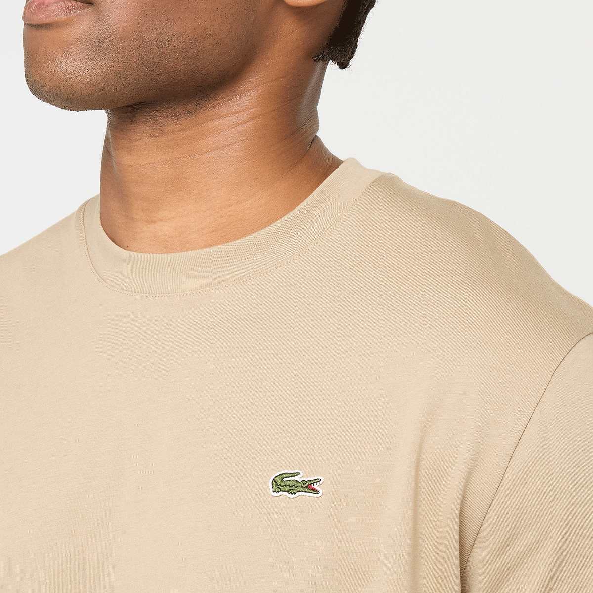 Lacoste T-Shirt Men T-Shirts & Polo's beige Maat S Kleding
