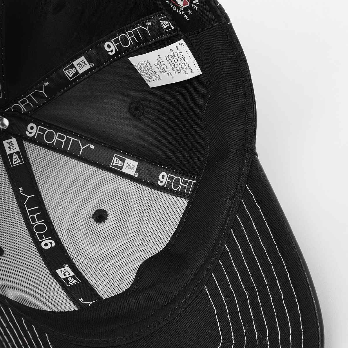 new era FEMALE 9FORTY Topstitch PU York Yankees unisex Caps zwart Maat ONE SIZE Accessoires