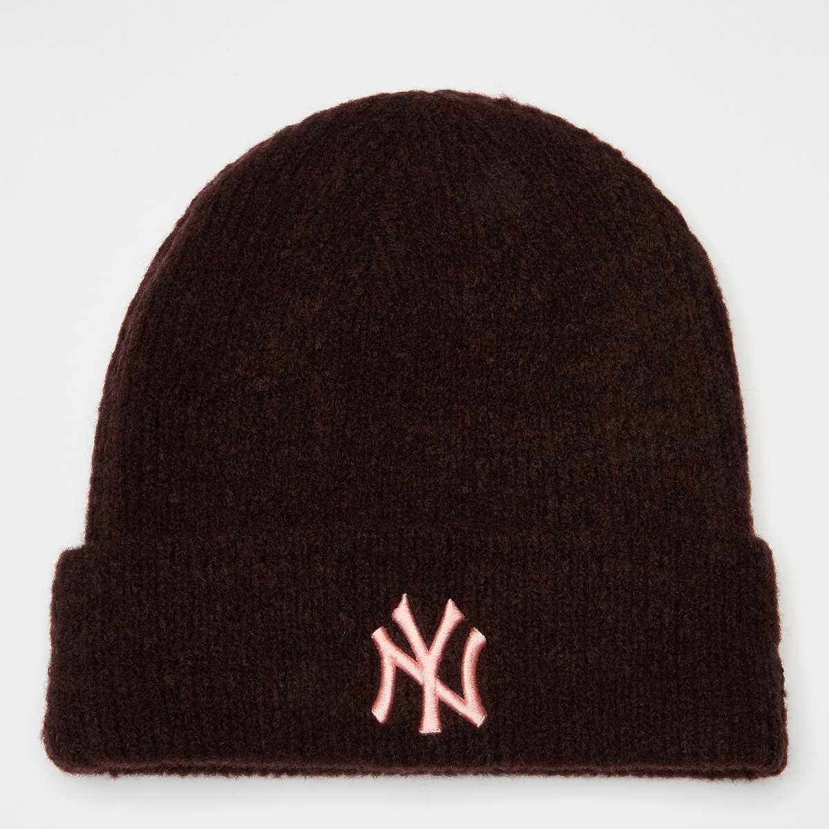 New Era, Female Wide Cuff Beanie New York Yankees light cream/blue, brown