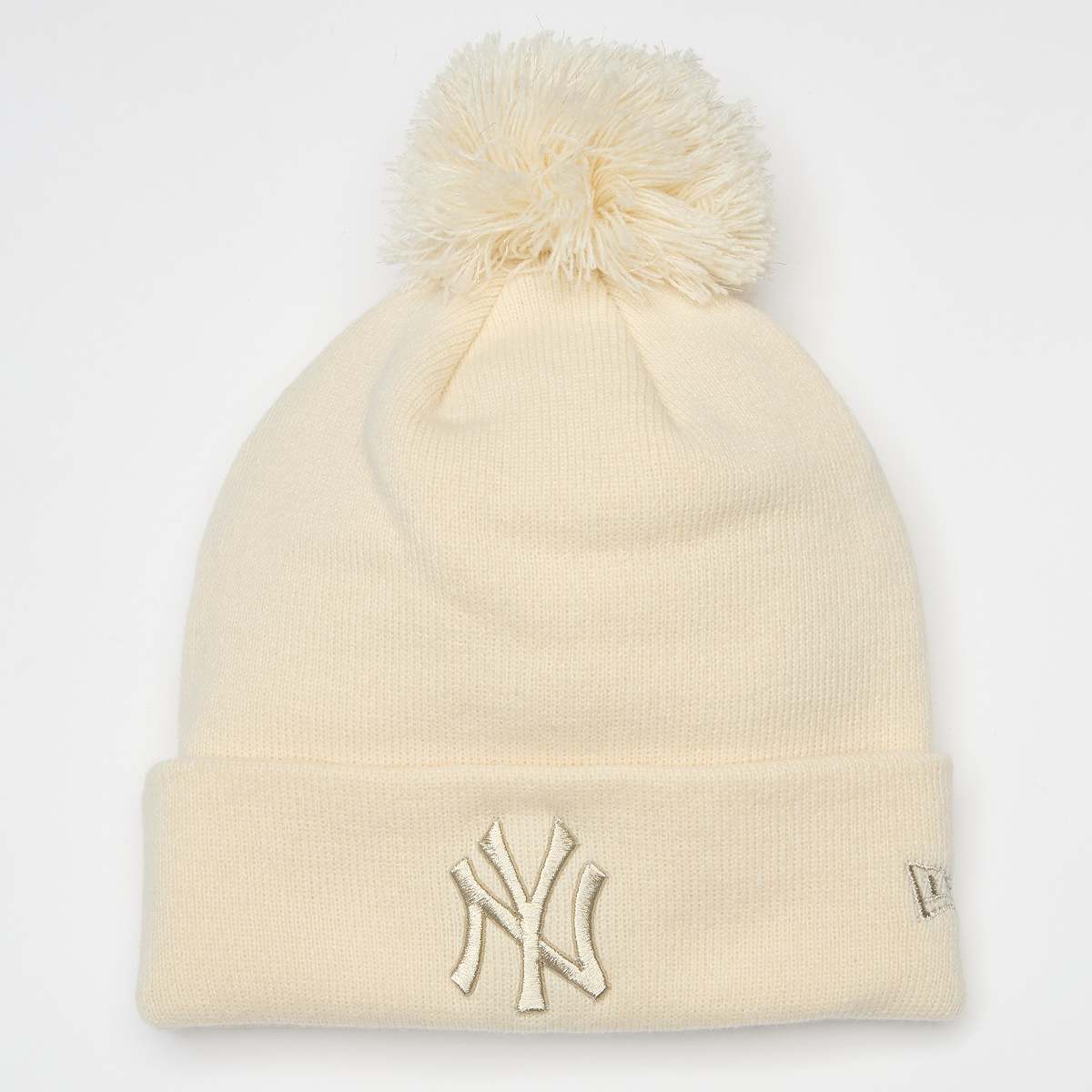 New Era, Female Metallic Bobble Beanie New York Yankees, beige