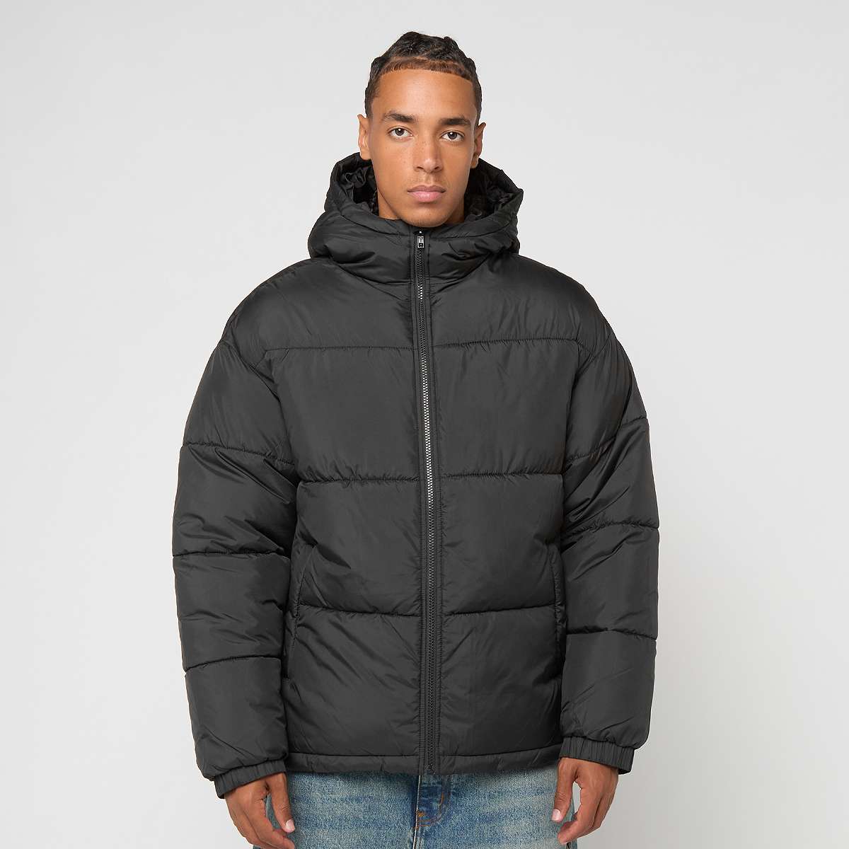 Urban Classics, Shiny Puffer Jacket With Hood black, black
