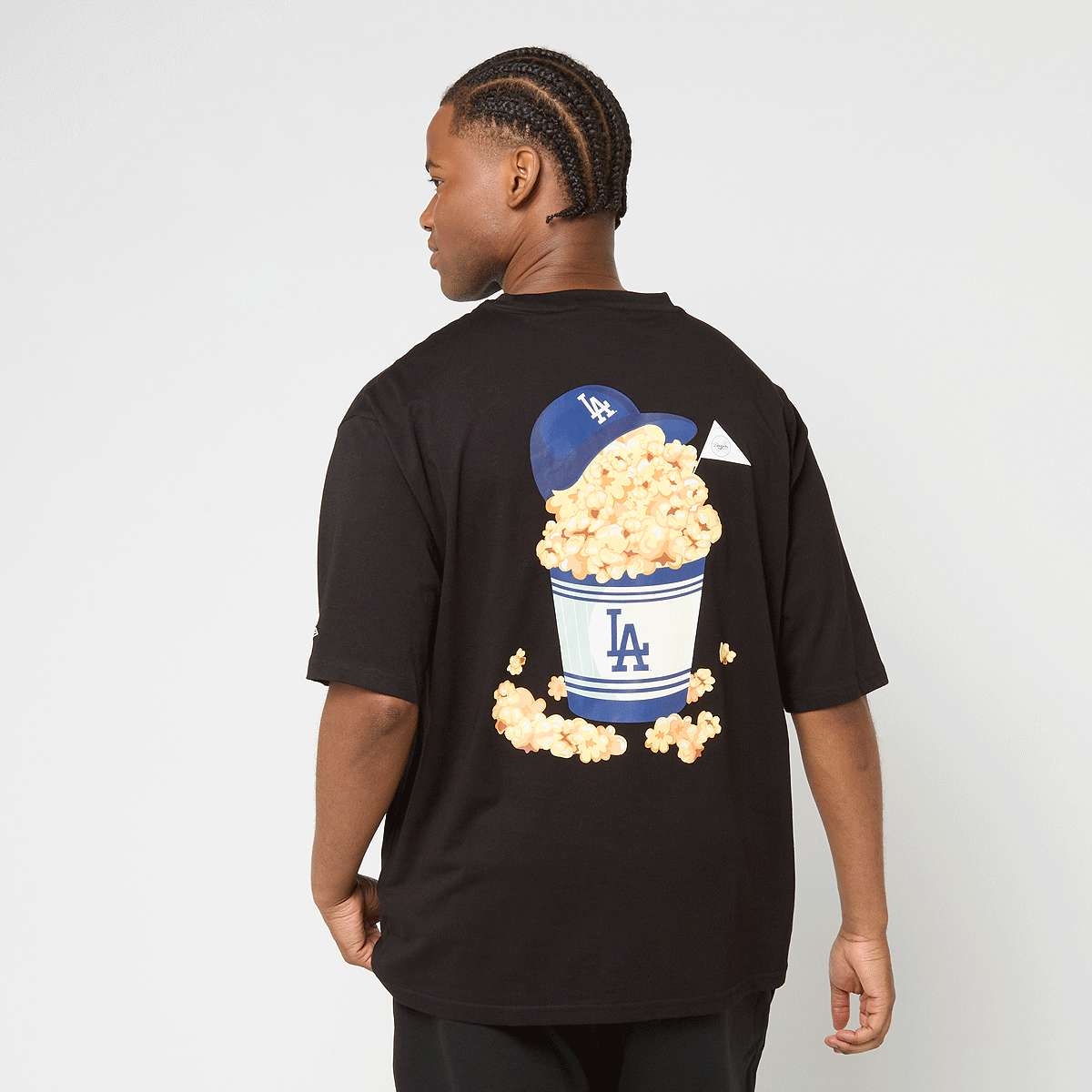 New Era, MLB Food Graphic Oversized Tee Los Angeles Dodgers, black