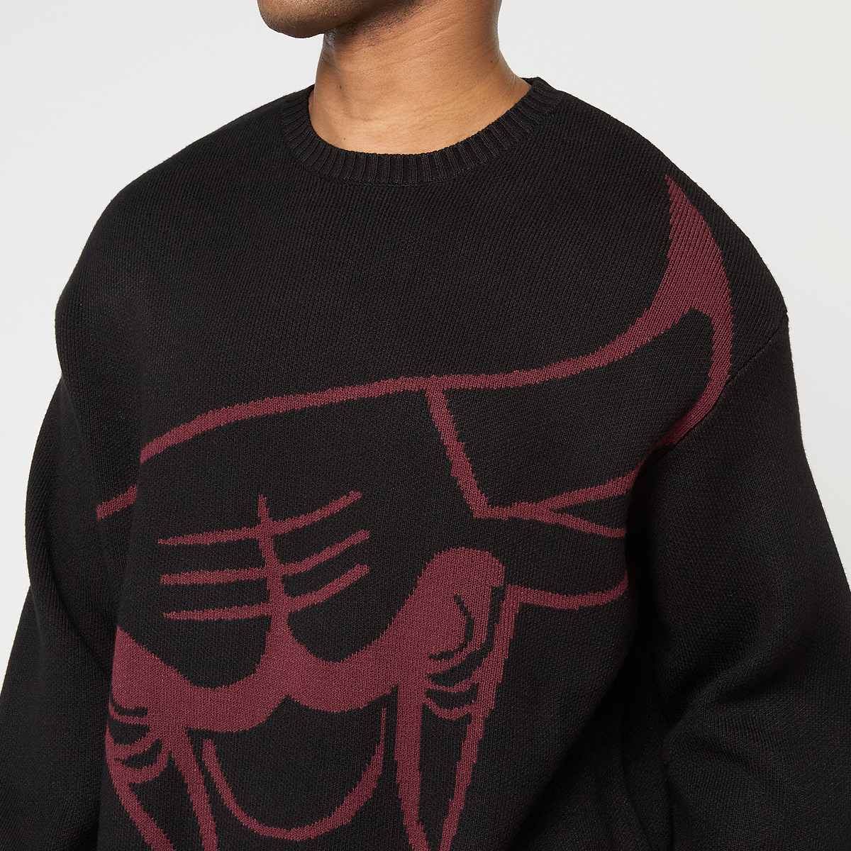 new era NBA Knit Sweater Chicago Bulls Men Hoodies & Sweaters zwart Maat S Kleding