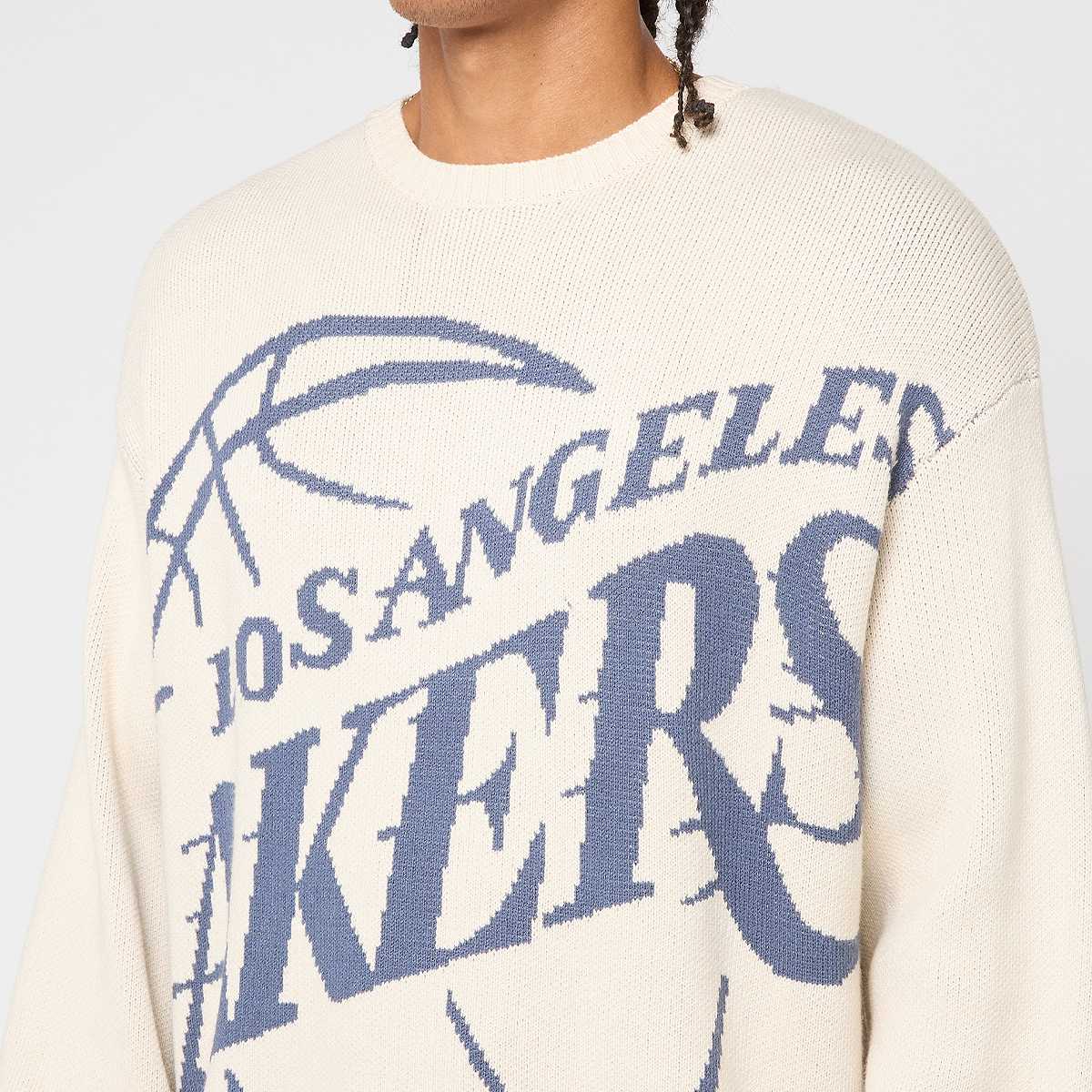 new era NBA Knit Sweater Los Angeles Lakers Ltc Men Hoodies & Sweaters beige Maat S Kleding