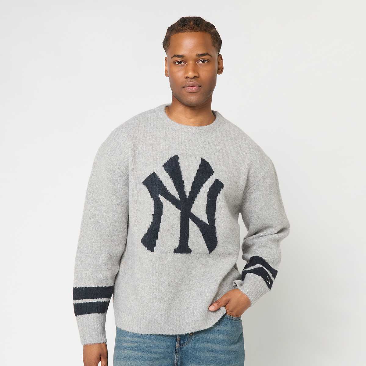 New era MLB Knit Sweater York Yankees Men Hoodies & Sweaters grijs Maat XL Kleding
