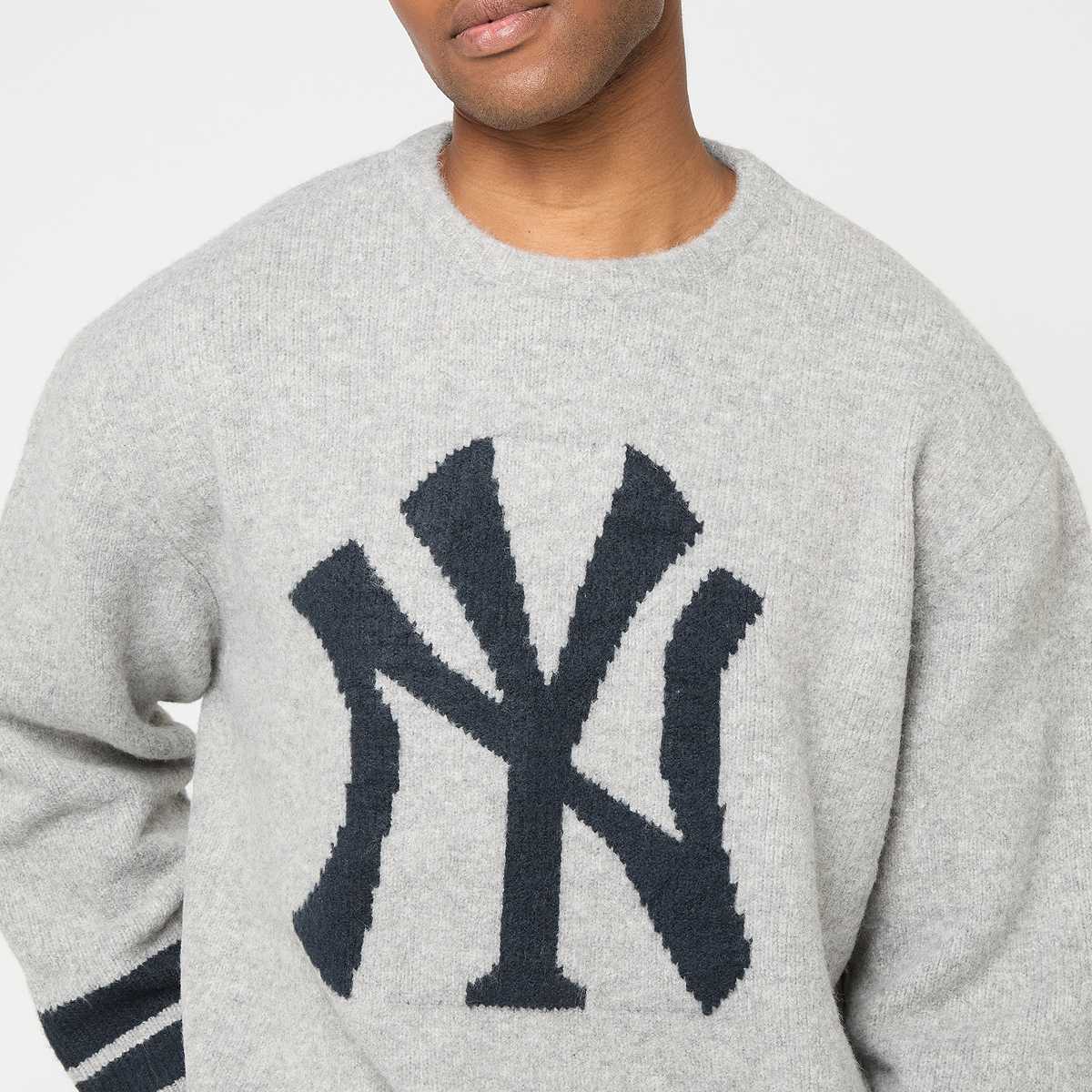 new era MLB Knit Sweater York Yankees Men Hoodies & Sweaters grijs Maat S Kleding