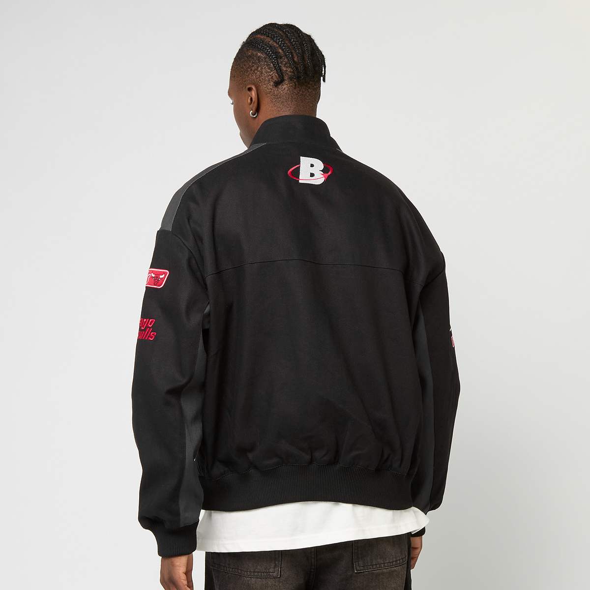 new era NBA Motorcross Jacket Chicago Bulls men Trainingspakken zwart Maat L Kleding