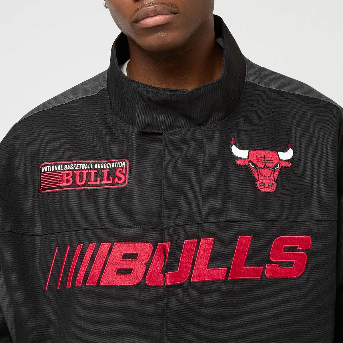 new era NBA Motorcross Jacket Chicago Bulls men Trainingspakken zwart Maat L Kleding