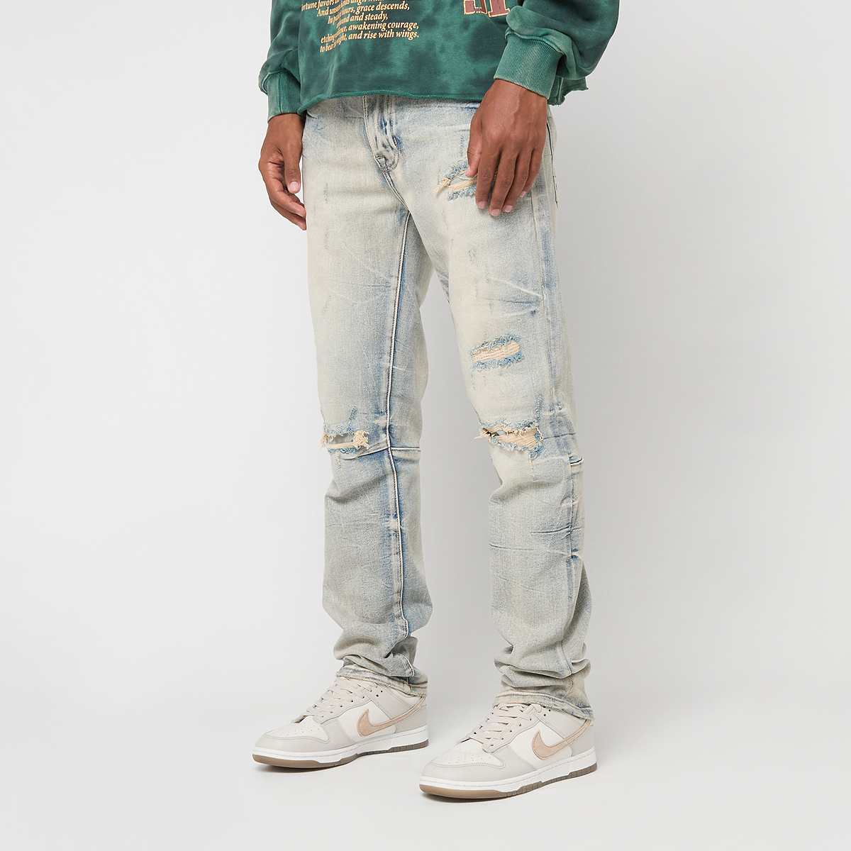 Smoke Rise, Wave Effect Jeans, blue