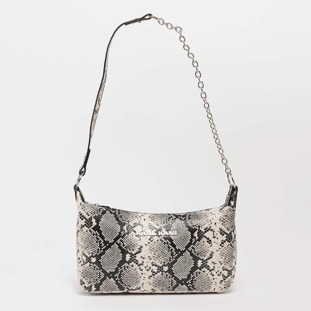 Karl Kani, Retro Snakeskin Shoulder Bag, beige
