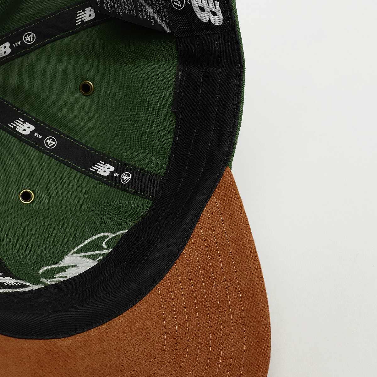 New Balance '47 Clean Up Script Suede Unisex Caps groen Maat ONE SIZE Accessoires