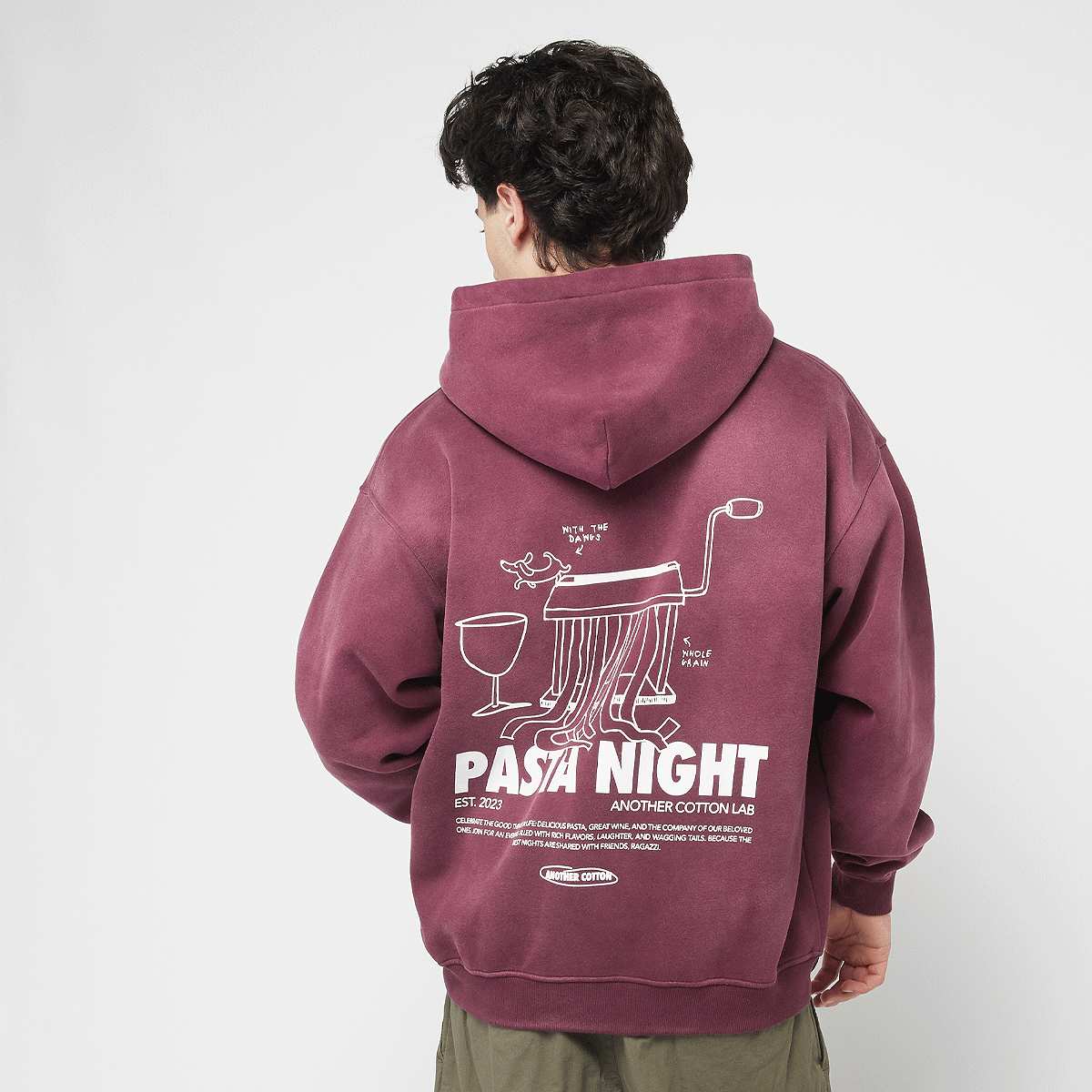 Selected, Another Cotton Lab, Pasta Night Washed Hoodie, red