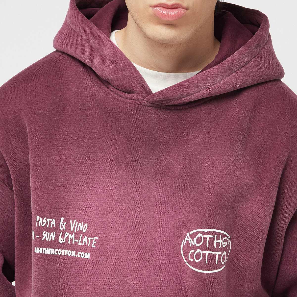 Another Cotton Lab Pasta Night Washed Hoodie Men Hoodies & Sweaters rood Maat S Kleding