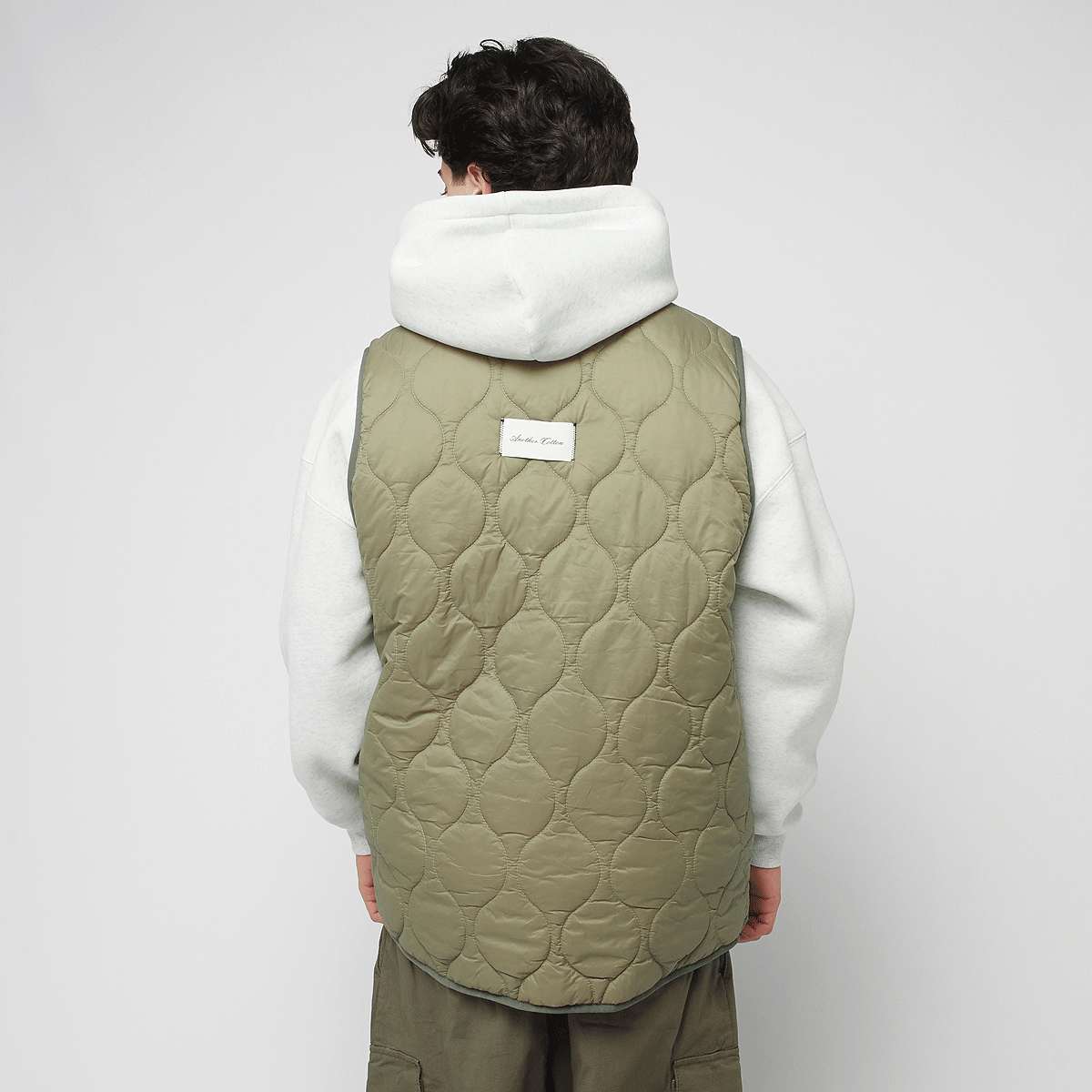 Another Cotton Lab Padded Vest Men Bodywarmers groen Maat XL Kleding