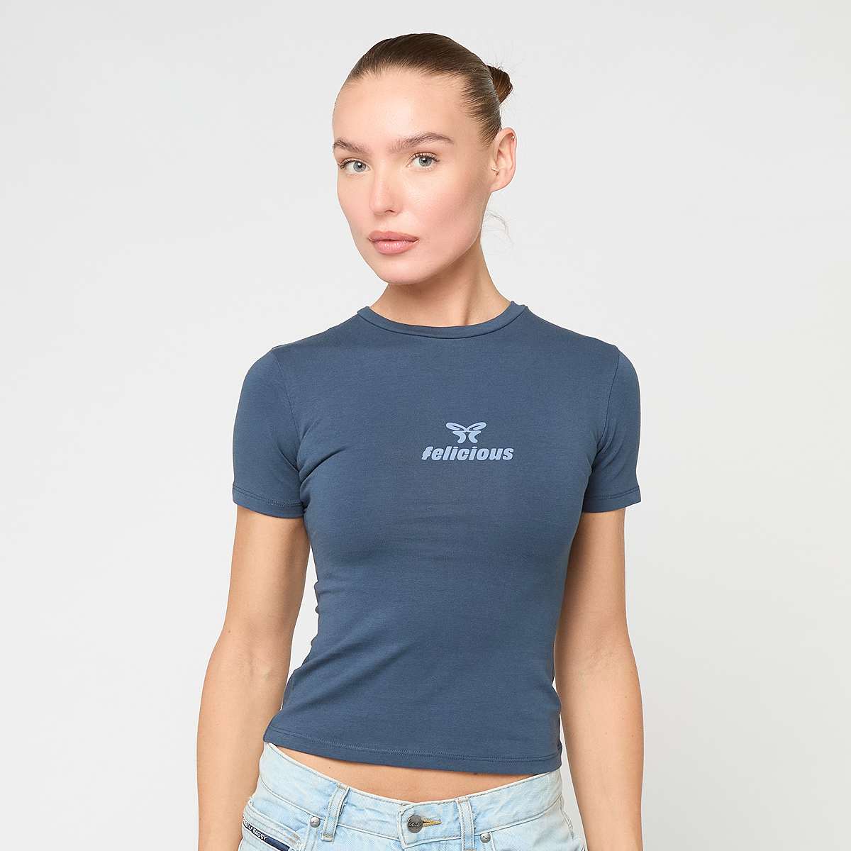 Selected, Felicious, Feli Tight Logo Tee, blue