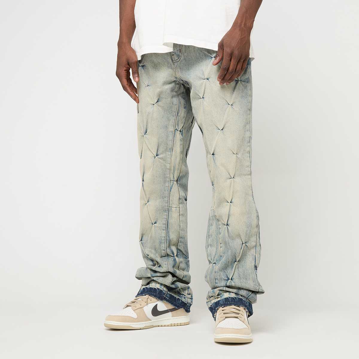 2Y STUDIOS, LORANDOR FLARED FIT JEANS Sand Blue, blue