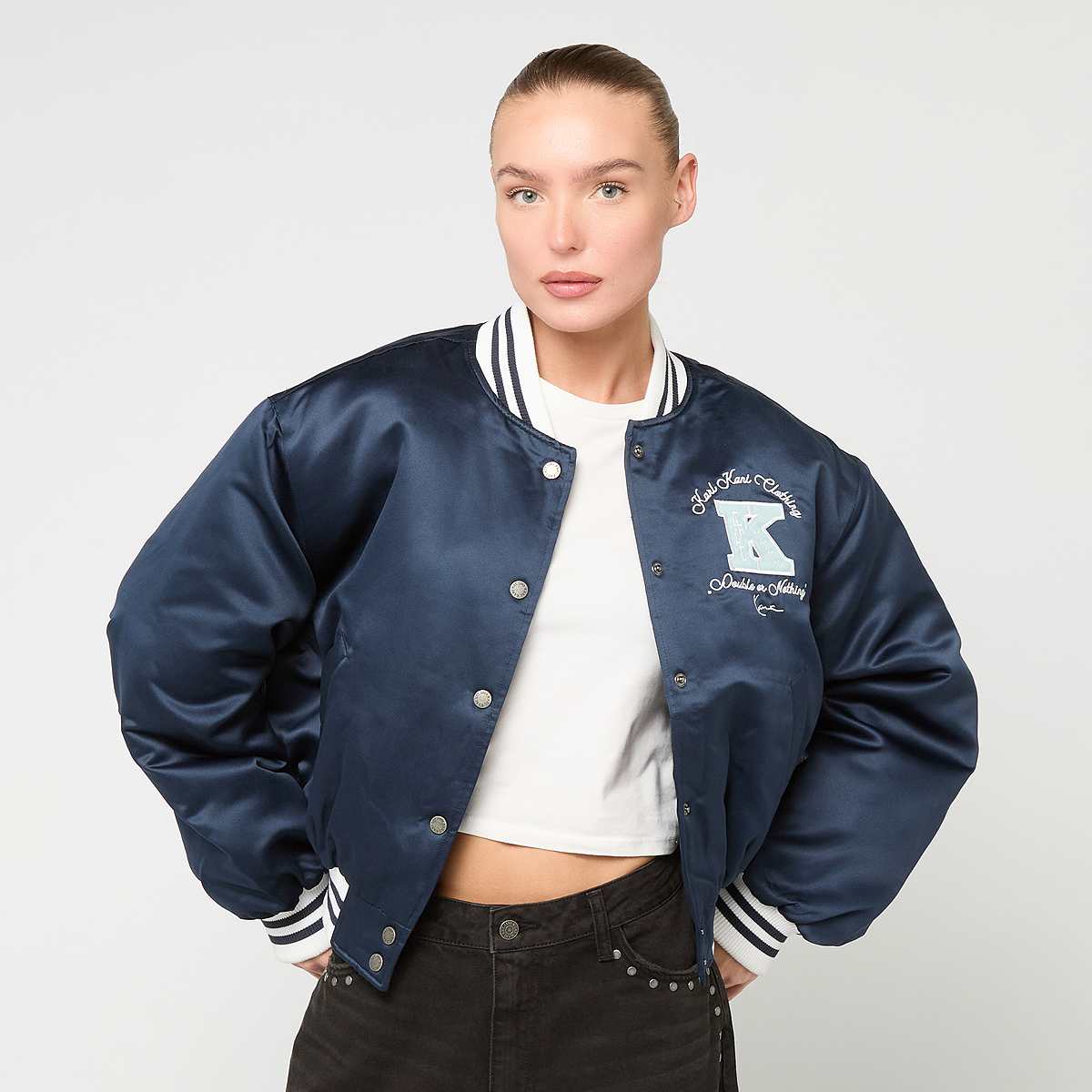 Karl Kani, Signature Bowling Jacket, blue