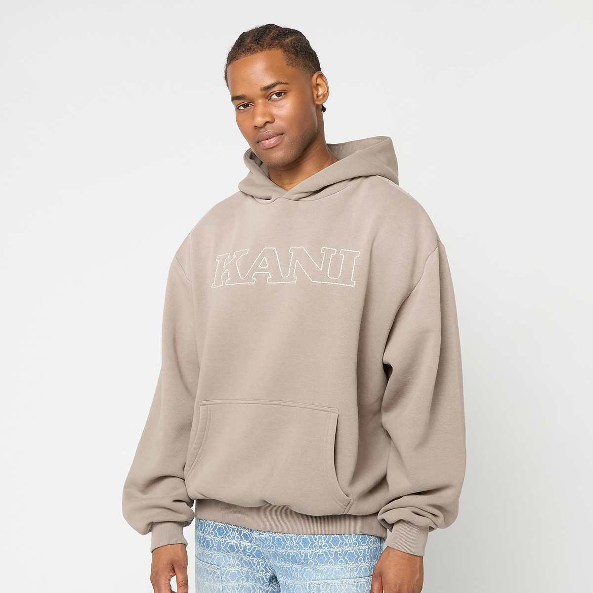 Karl Kani, Retro Washed Oversized Hoodie, beige