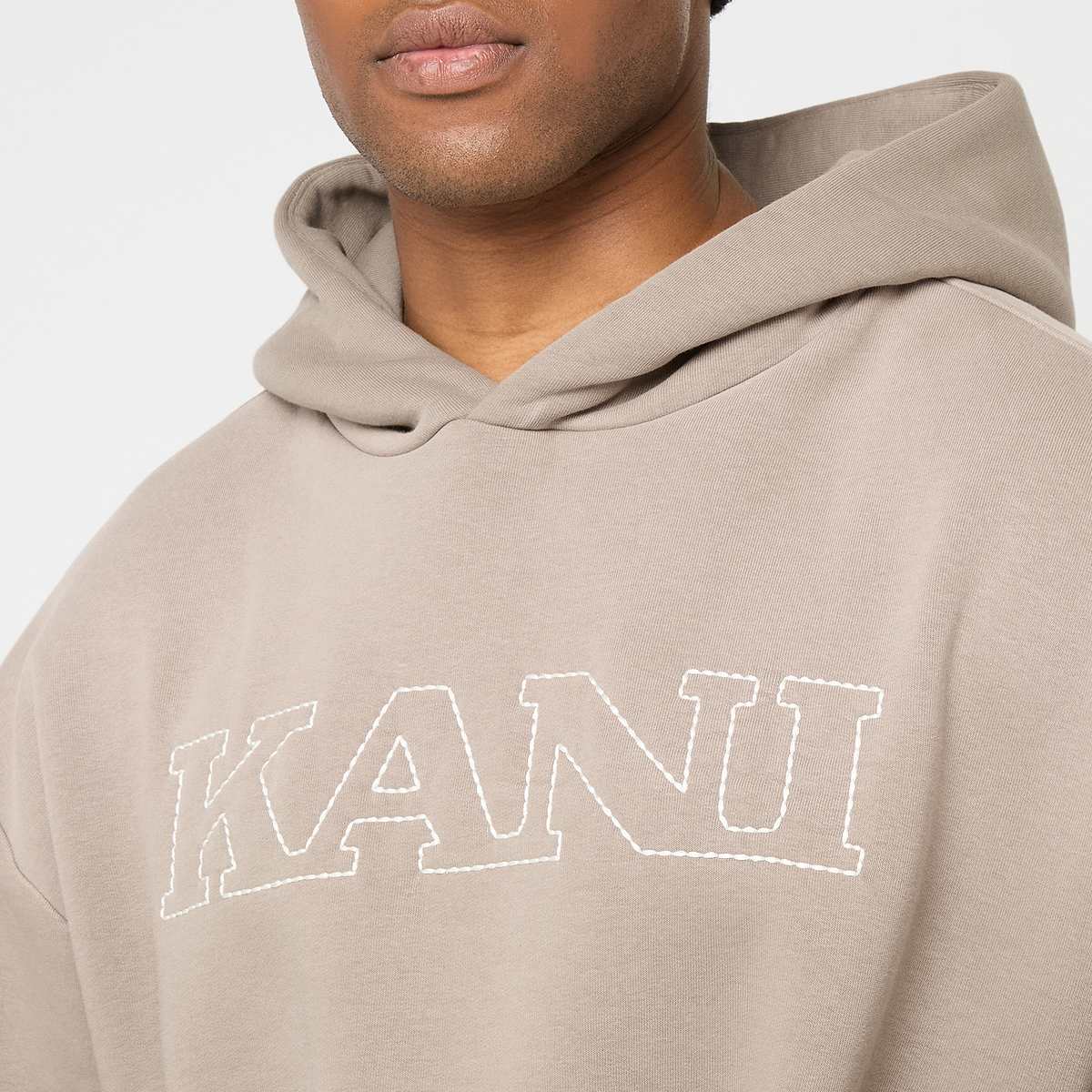 Karl Kani Retro Washed Oversized Hoodie Men Hoodies & Sweaters beige Maat S Kleding