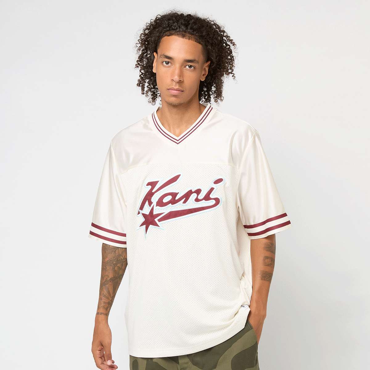 Karl Kani, Varsity Star Football Jersey, beige