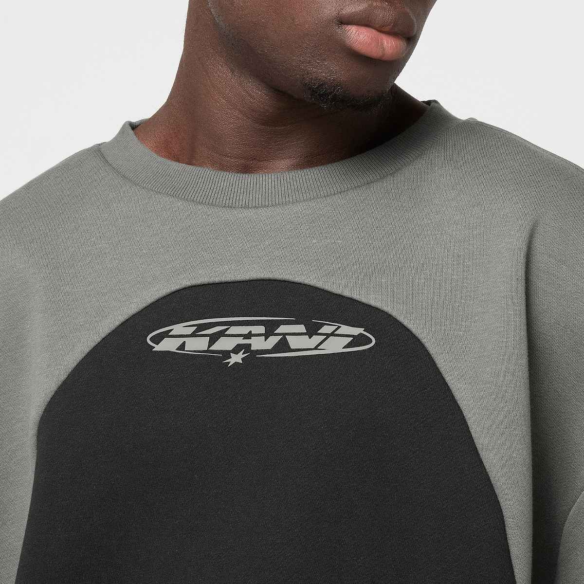 Karl Kani Elipse Oversize Crew Men Hoodies & Sweaters zwart Maat S Kleding