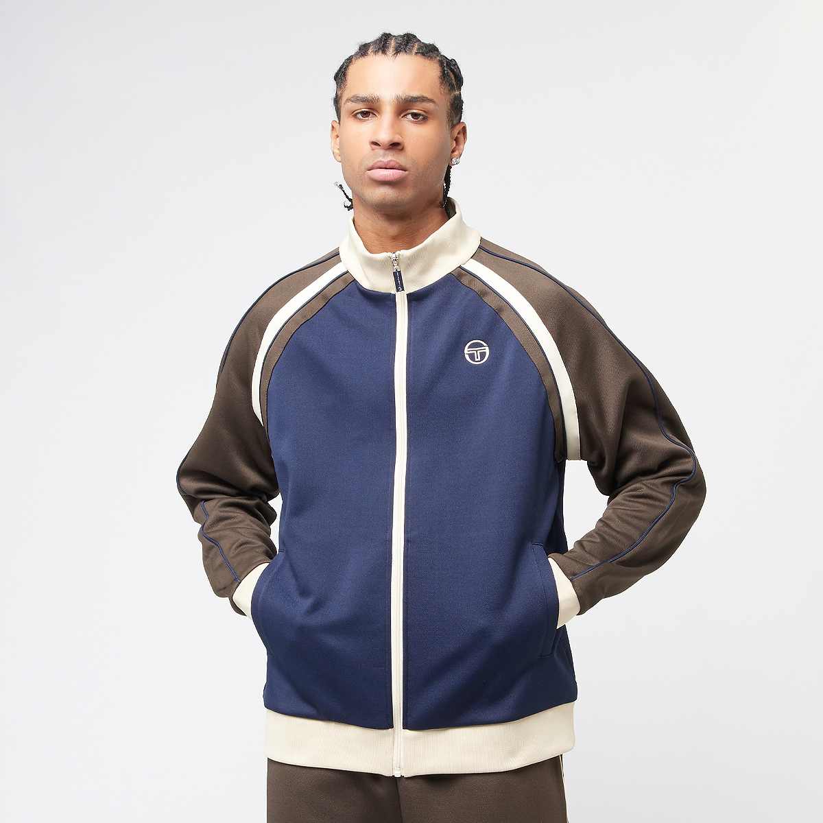 Sergio Tacchini Herren Braun Ghibli Piquet Tracktop