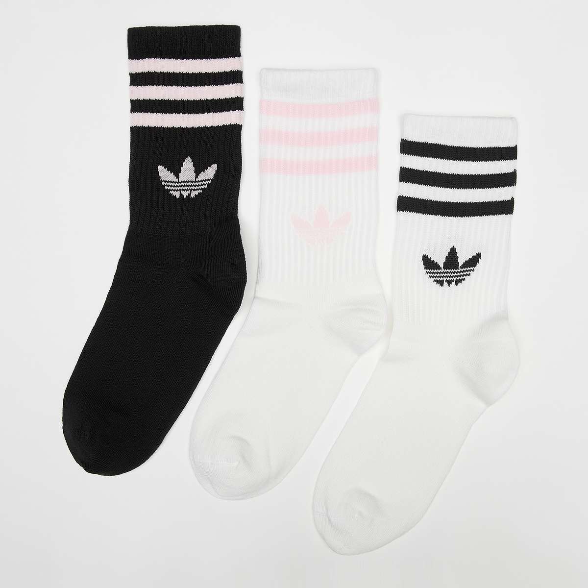 adidas Originals, 3 PACK - 3-Stripes Crew Socks, white