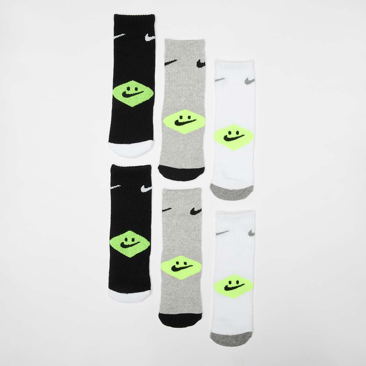 6 PACK - NHN  NIKE SMILEY CREW grey heather