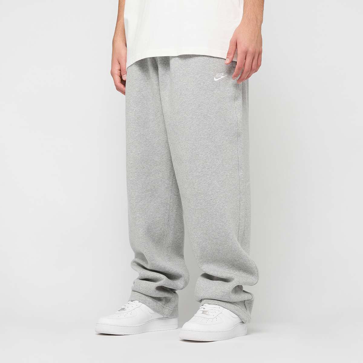 Nike Homem Cinzento Club Open-Hem Fleece Pants