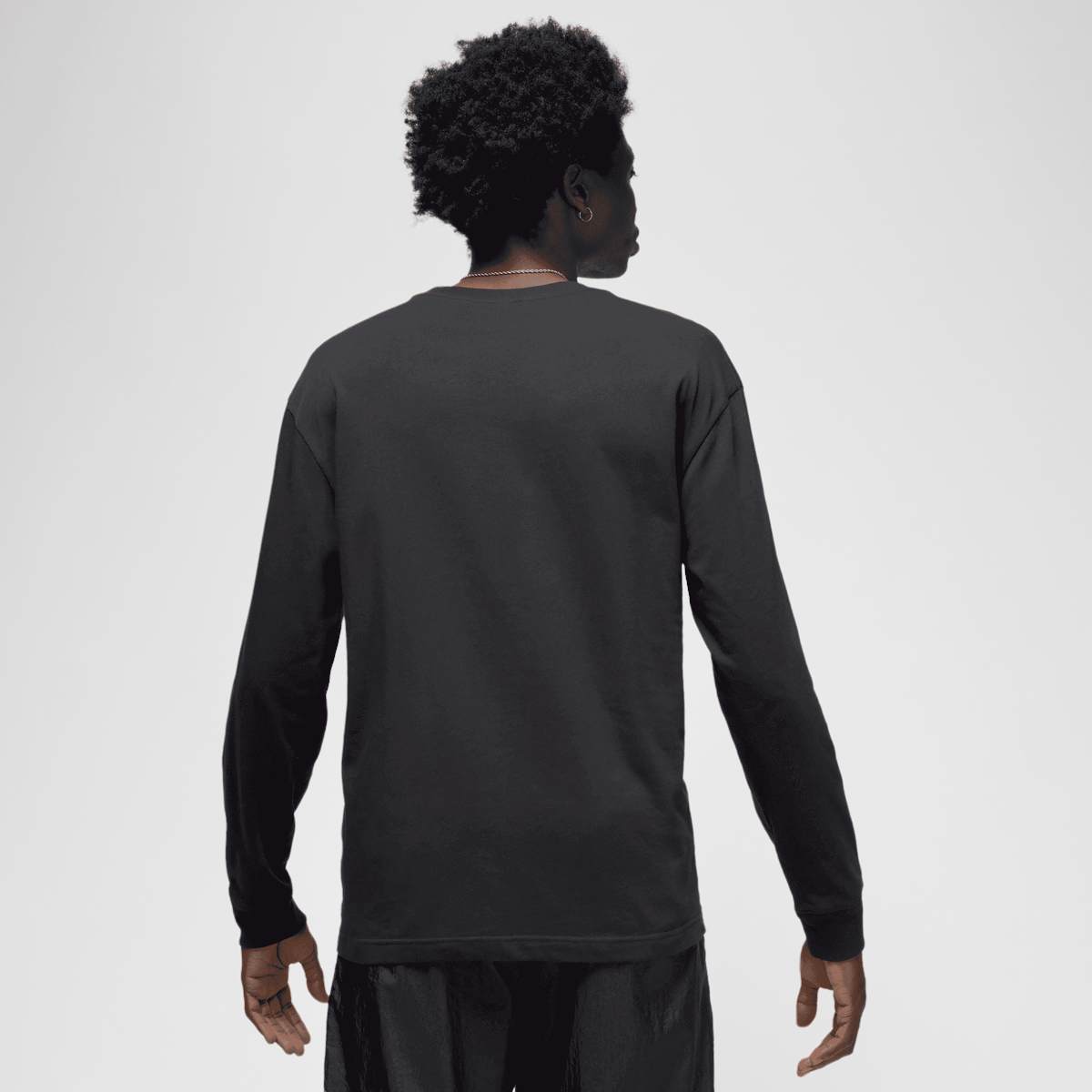 Jordan Jumpman Long Sleeve High-Brand-Read Tee Men Longsleeves zwart Maat M Kleding