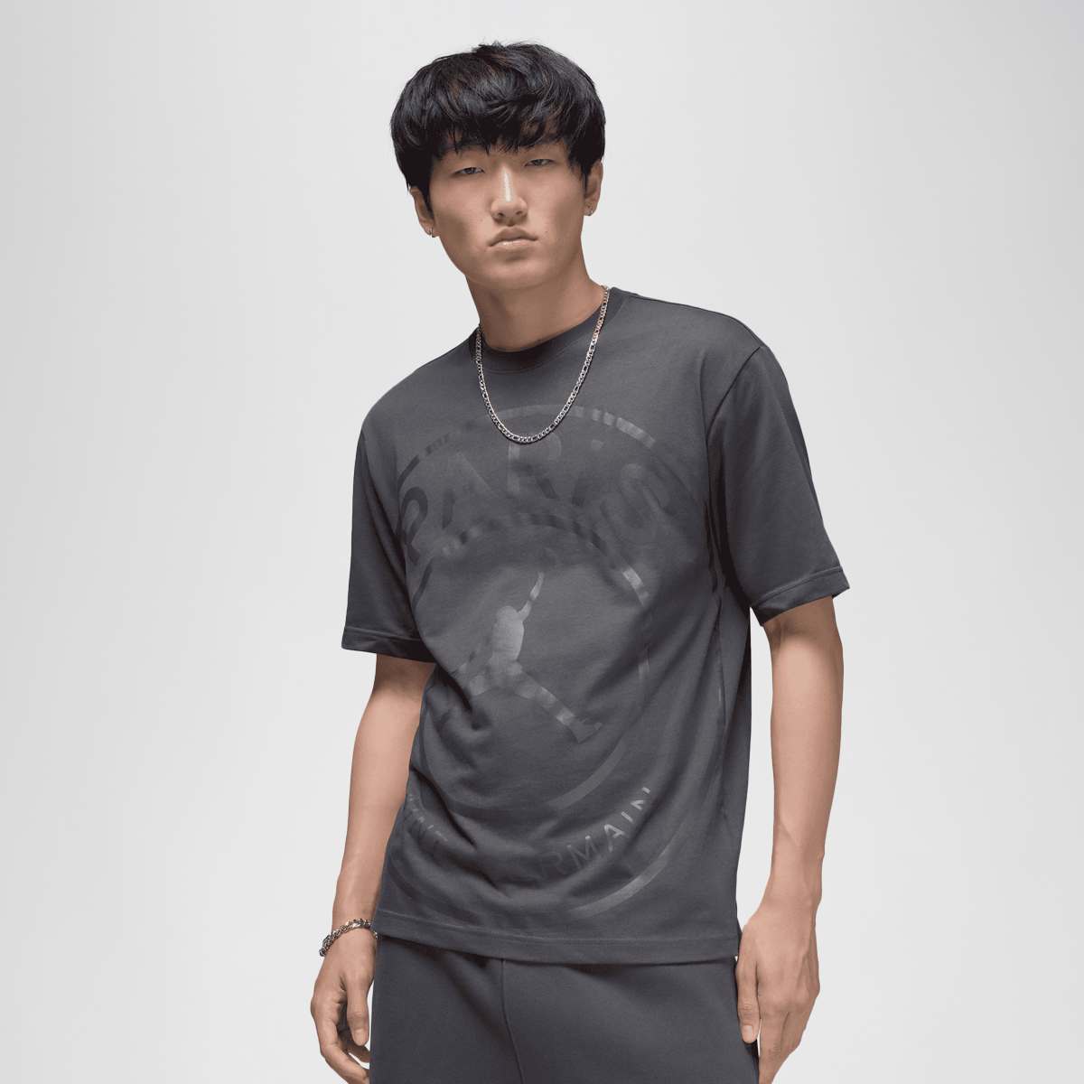 Jordan Homem Cinzento Paris Saint-Germain T-Shirt