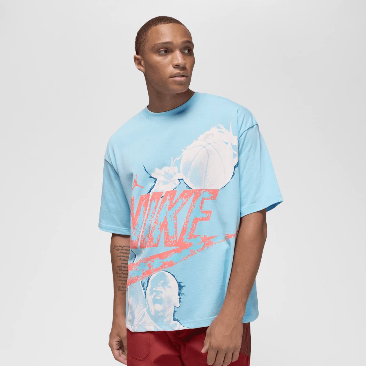 Jordan, Reissue Oversized Short Sleeve Crew, blue