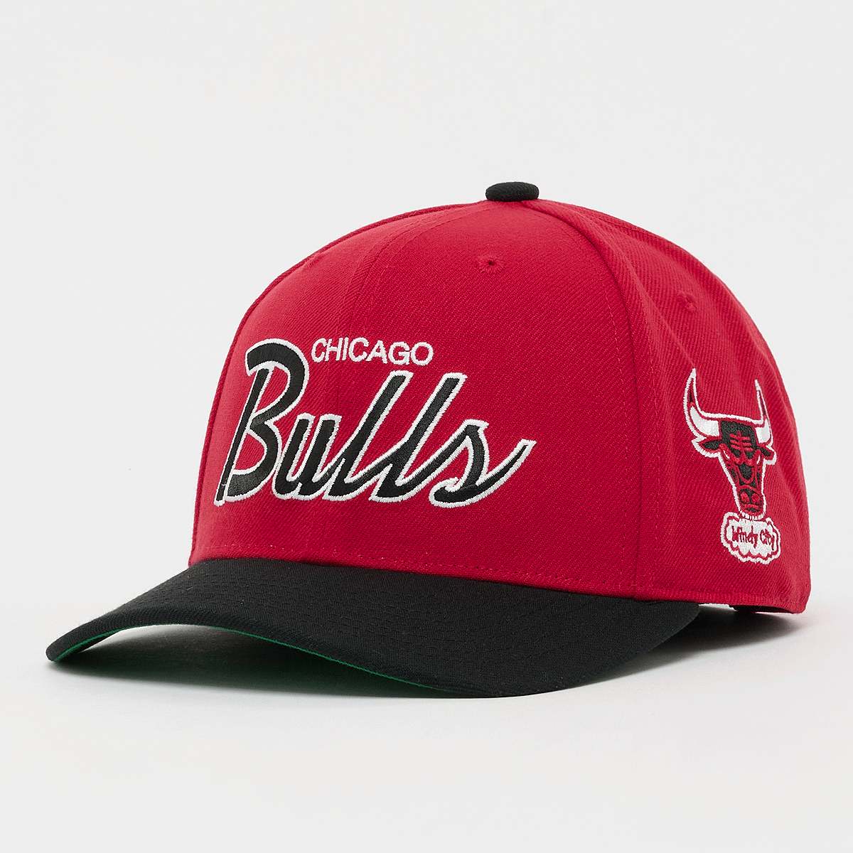 Mitchell+%26+Ness+Team+Script+2.0+Pro+Snapback+HWC+NBA+Chicago+Bulls+Unisex+Casquettes+rouge+Taille+ONE+SIZE+Accessoires