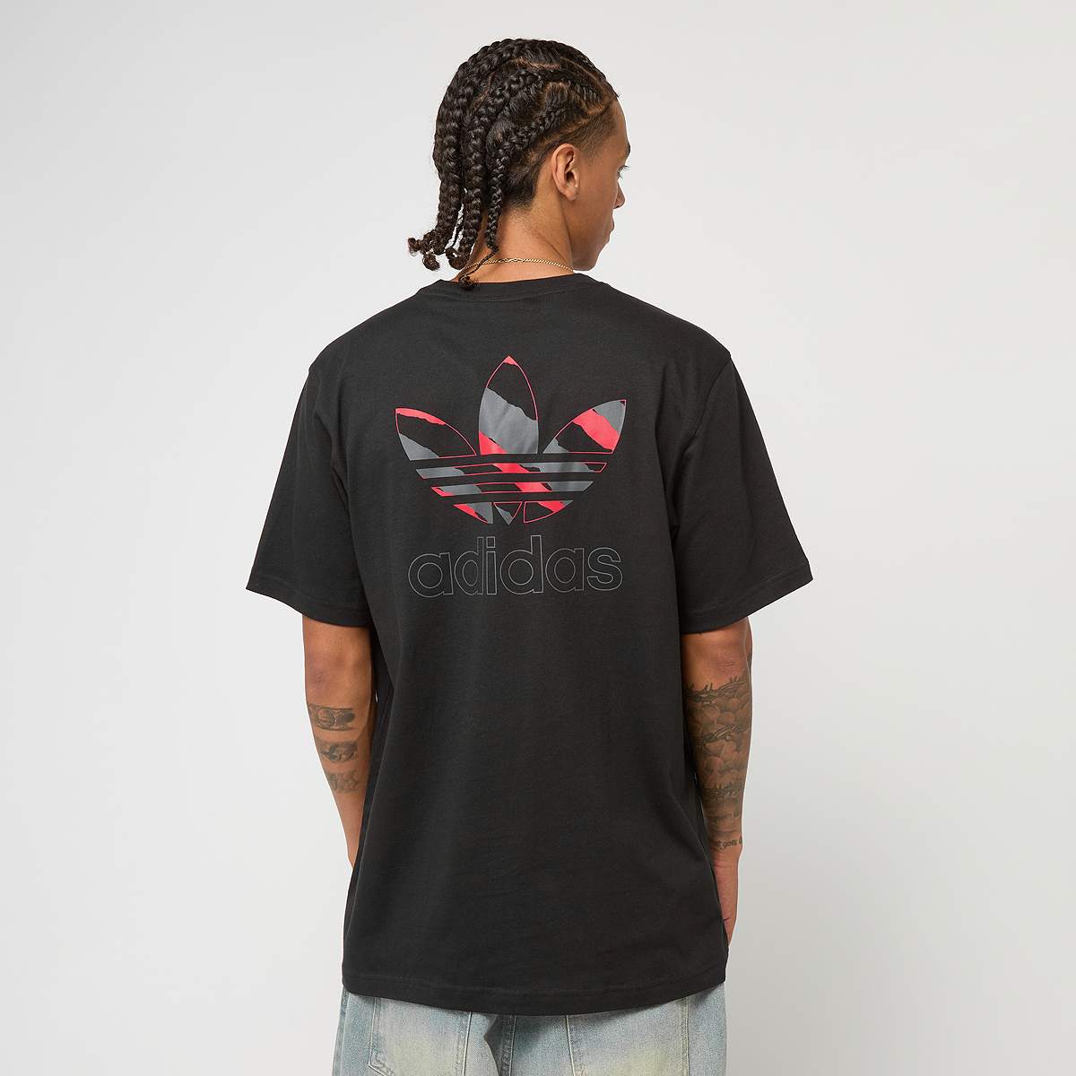 adidas Originals Back Ripped Cam Tee Men T-Shirts & Polo's zwart Maat L Kleding