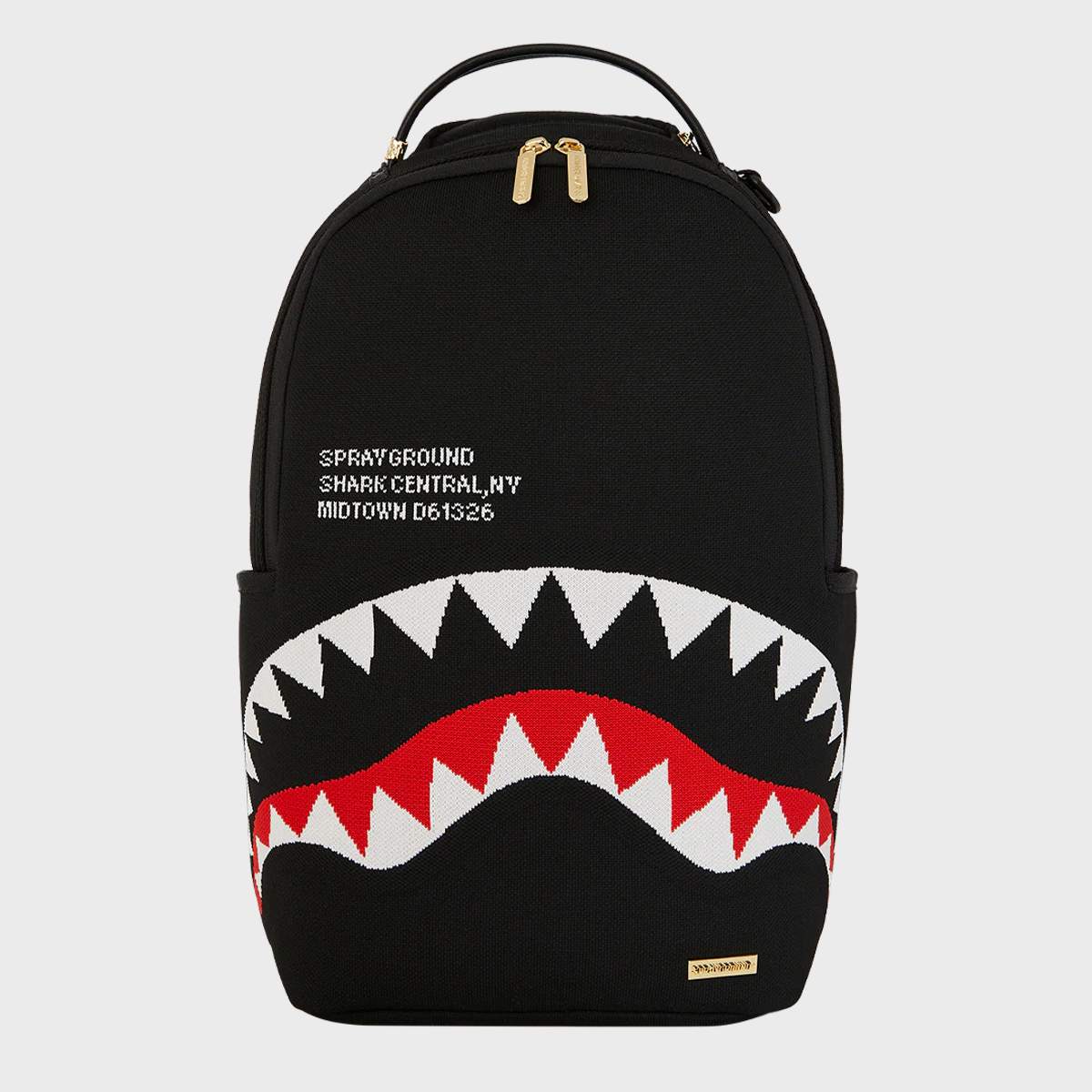 Sprayground Preto Shark Central Knit Backpack
