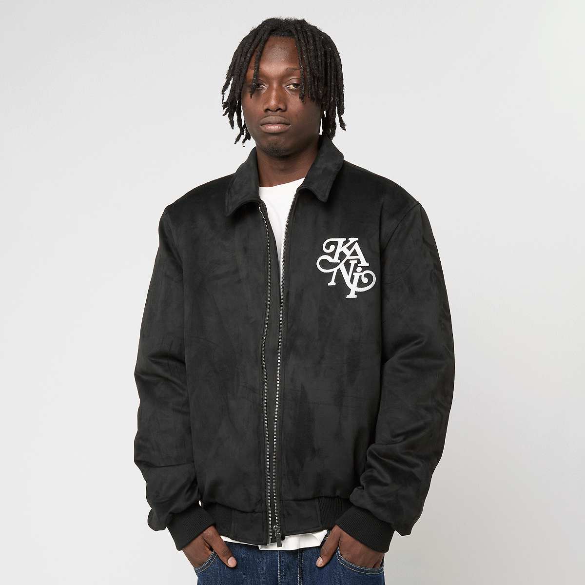 Kani Legacy Faux Suede Bowling Jacket