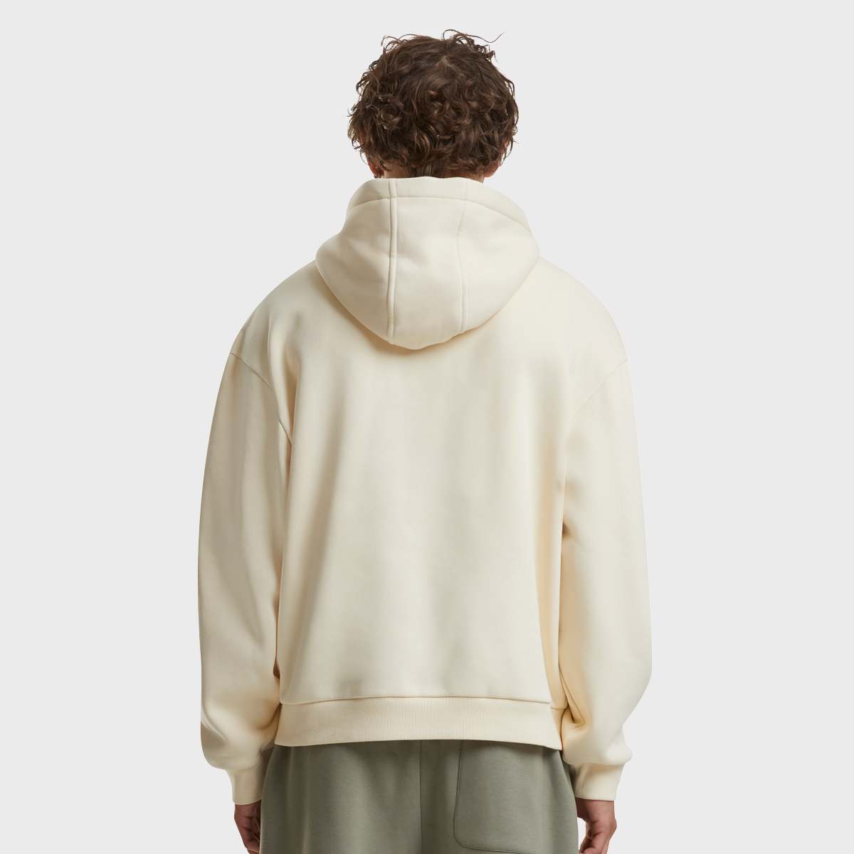 mister tee Fearless Dawg Fluffy Hoody Men Hoodies & Sweaters beige Maat XXL Kleding
