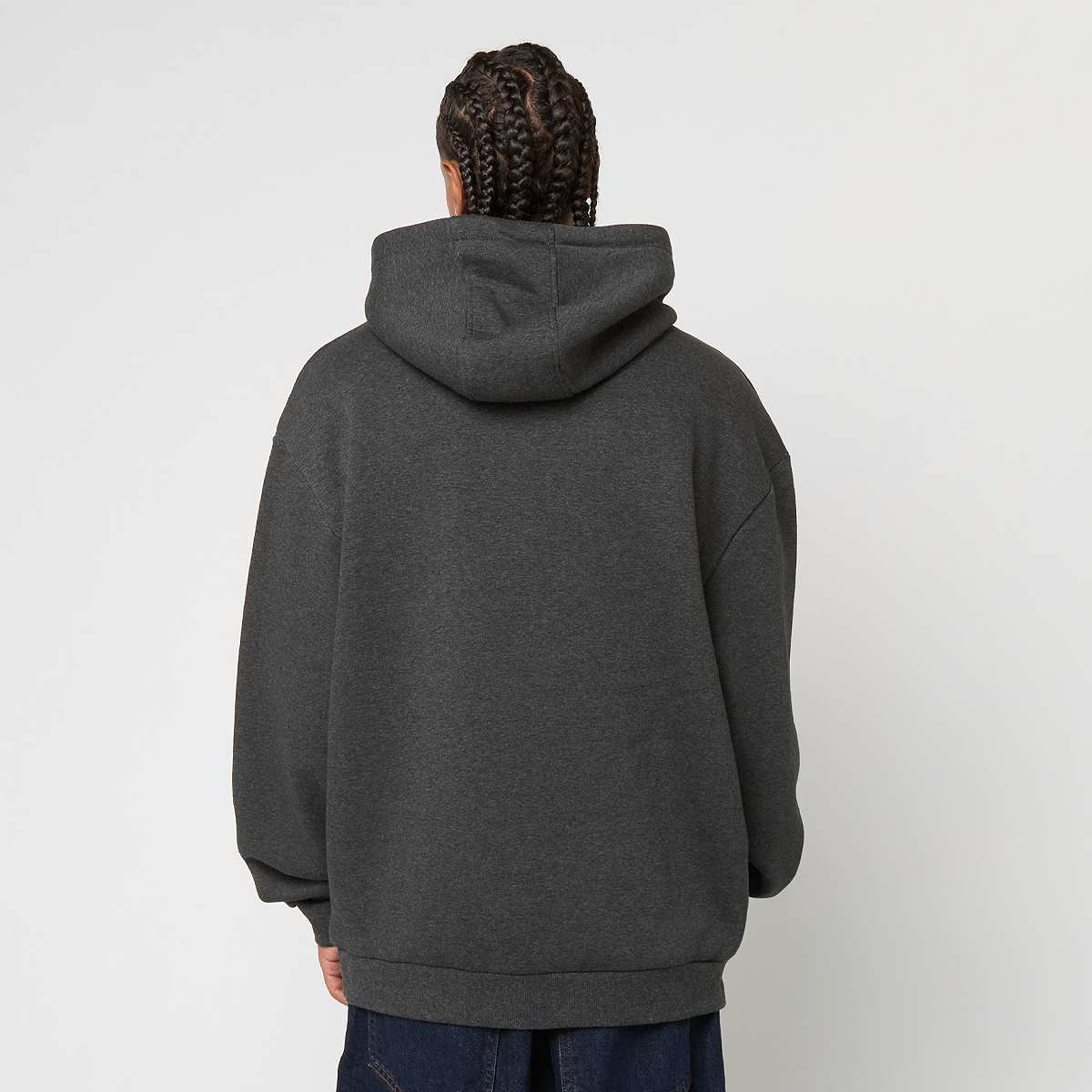 mister tee Let's Get Physical Fluffy Hoody Men Hoodies & Sweaters grijs Maat XS Kleding