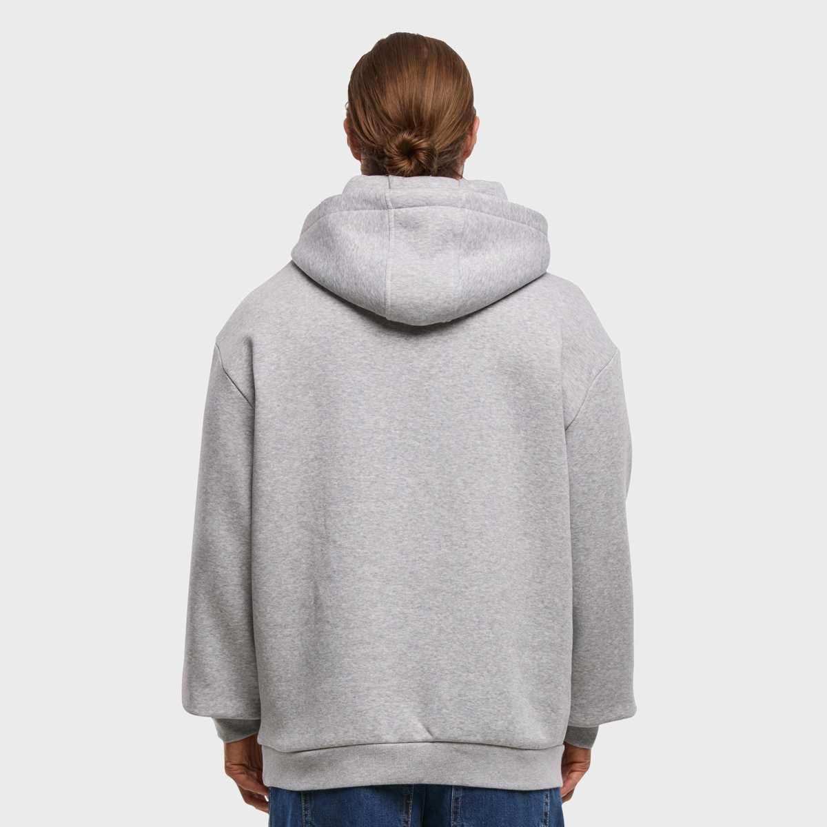 mister tee Let's Get Physical Fluffy Hoody Men Hoodies & Sweaters grijs Maat XS Kleding