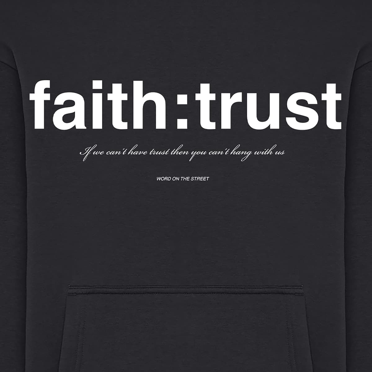 mister tee Faith And Trust Fluffy Hoody Men Hoodies & Sweaters zwart Maat S Kleding
