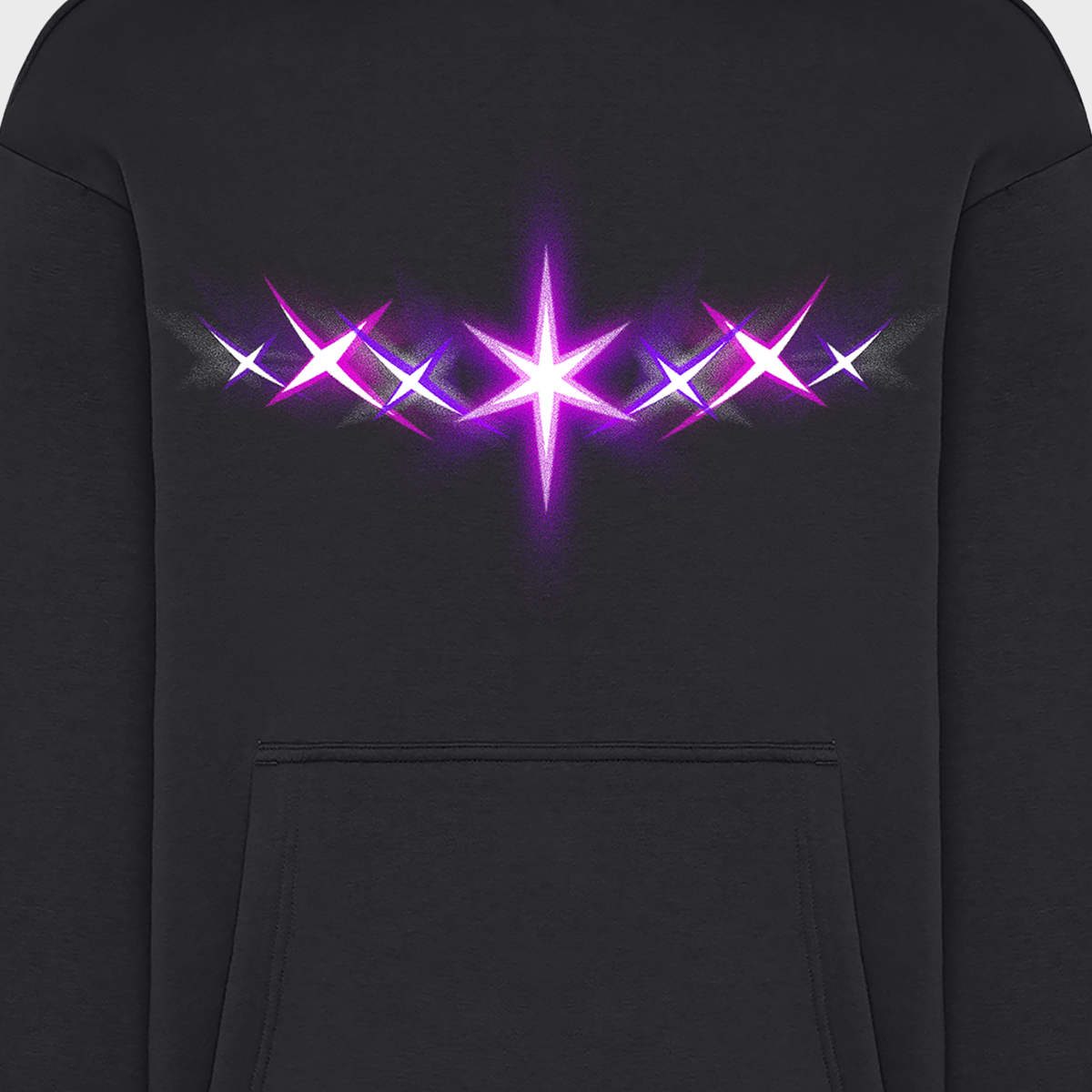 mister tee Startlights Fluffy Hoody Men Hoodies & Sweaters zwart Maat S Kleding