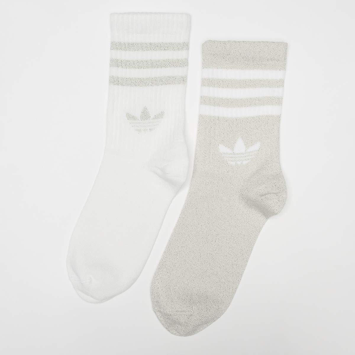 2 PACK - 3-Stripes Glitter Crew Socks