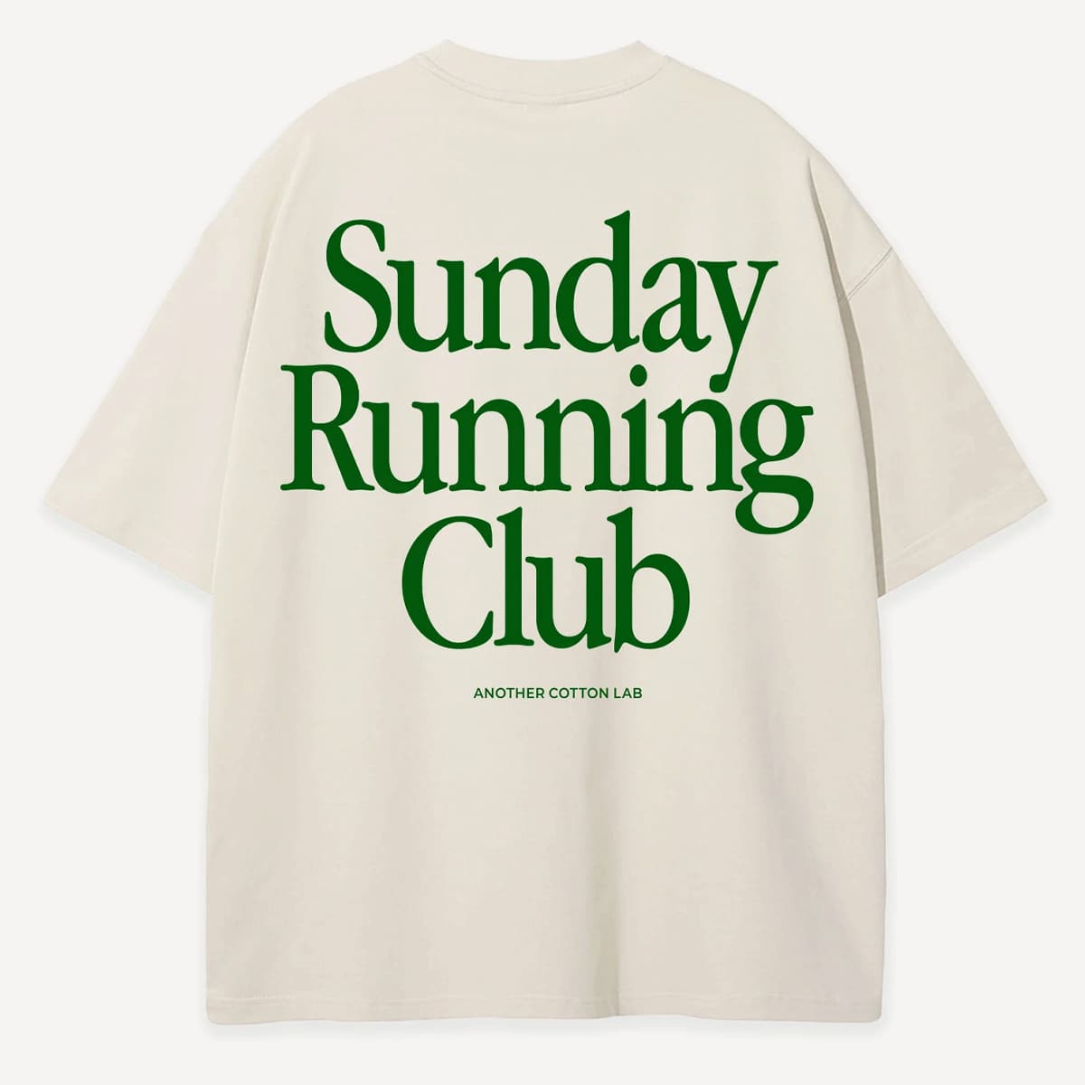 Another Cotton Lab, Sunday Running Club Oversized T-Shirt, beige
